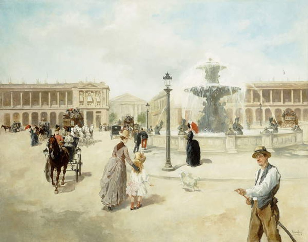 Detail of La Place de la Concorde by Vicente de Paredes
