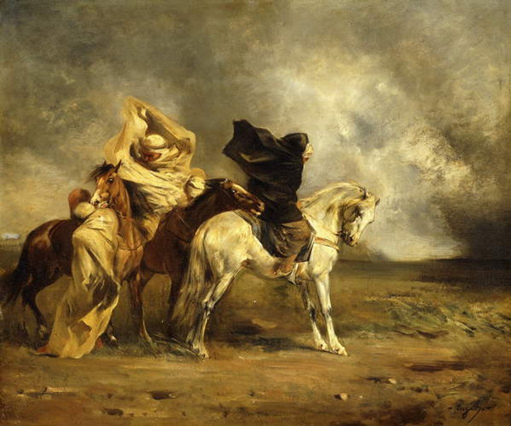 Detail of The Simoom; Le Simoom, by Eugene Fromentin