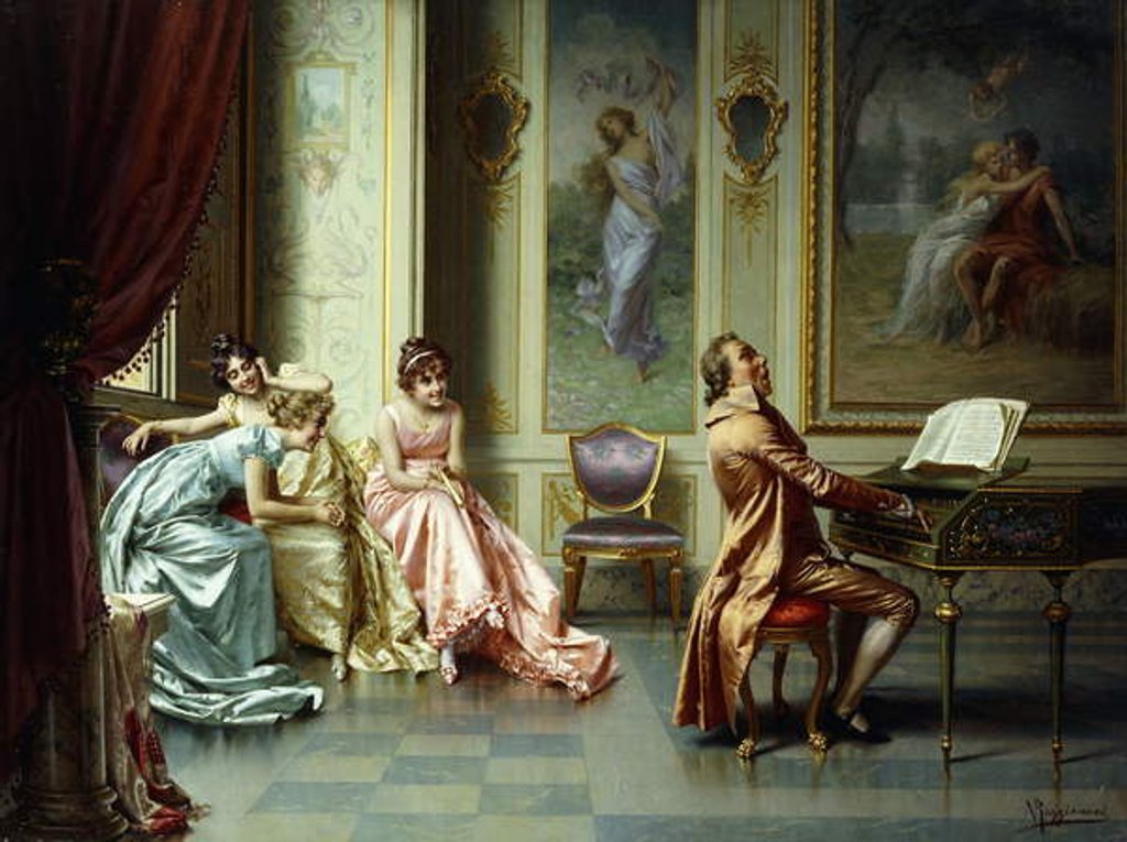 Detail of The Afternoon Concert - Out of Tune by Vittorio Reggianini