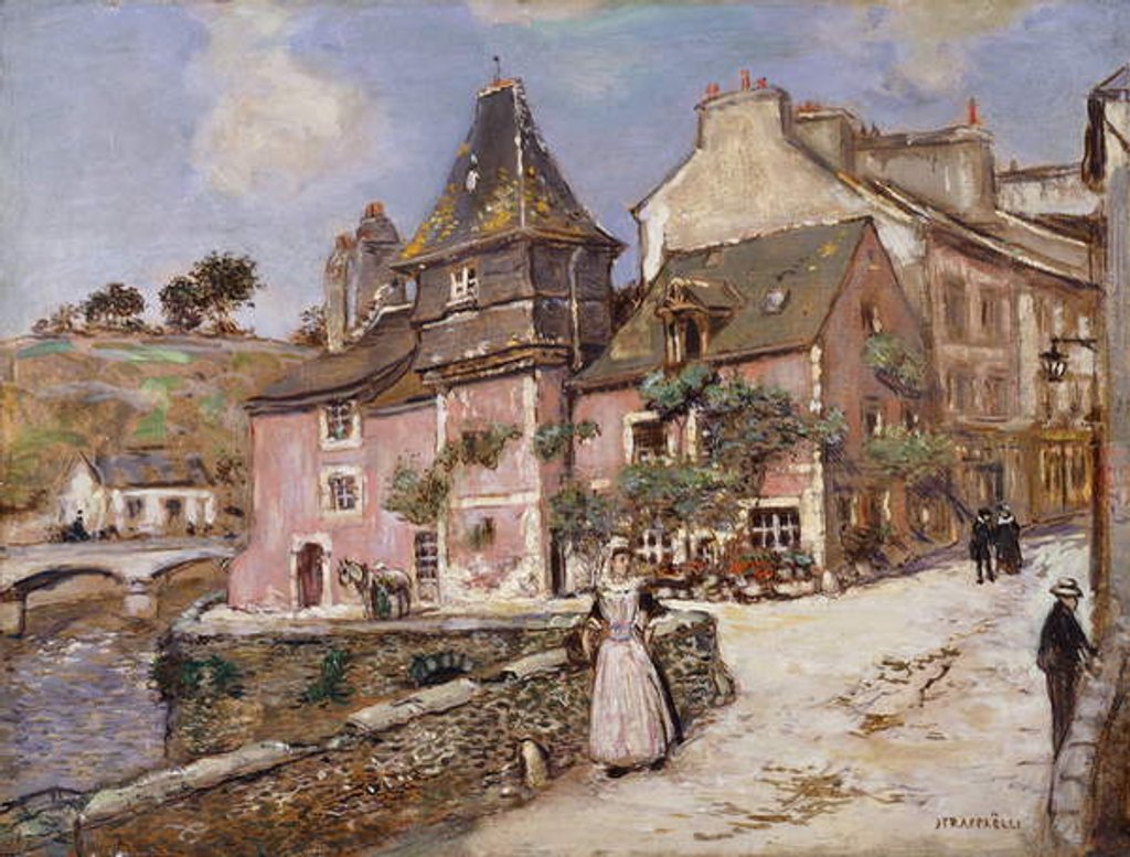 Detail of Breton Town Scene by Jean Francois Raffaelli