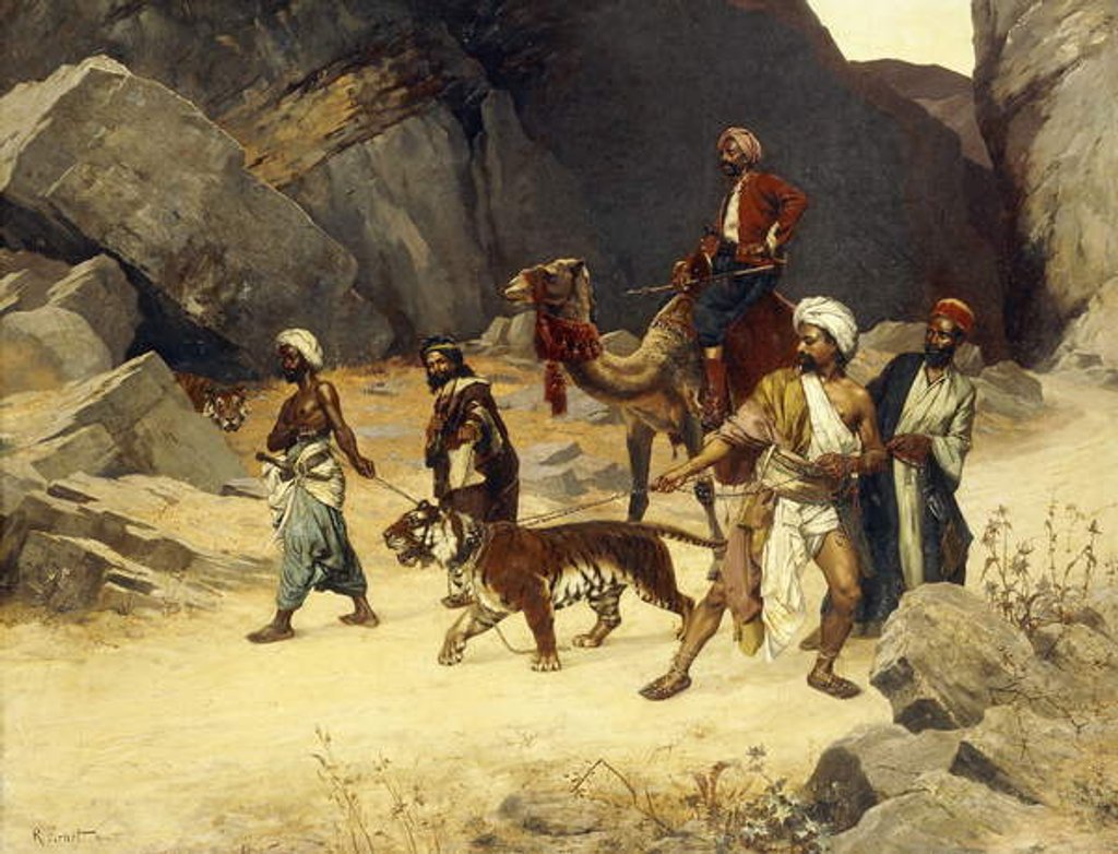 Detail of The Tiger Hunt, 1896 by Rudolphe Ernst