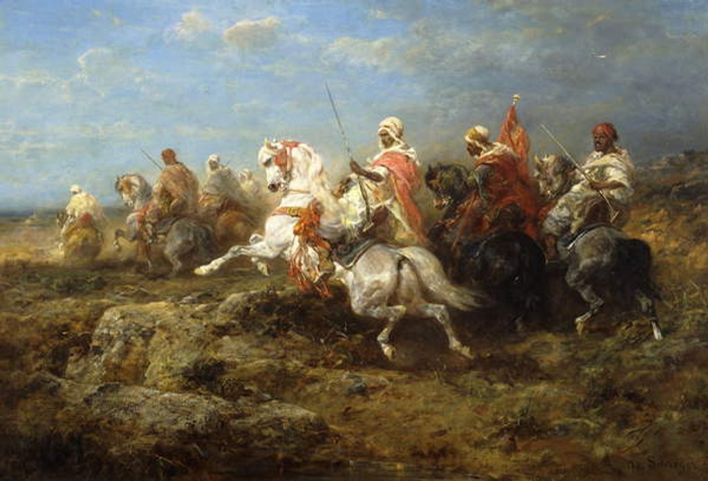 Detail of Arabian Patrol, by Adolf Schreyer