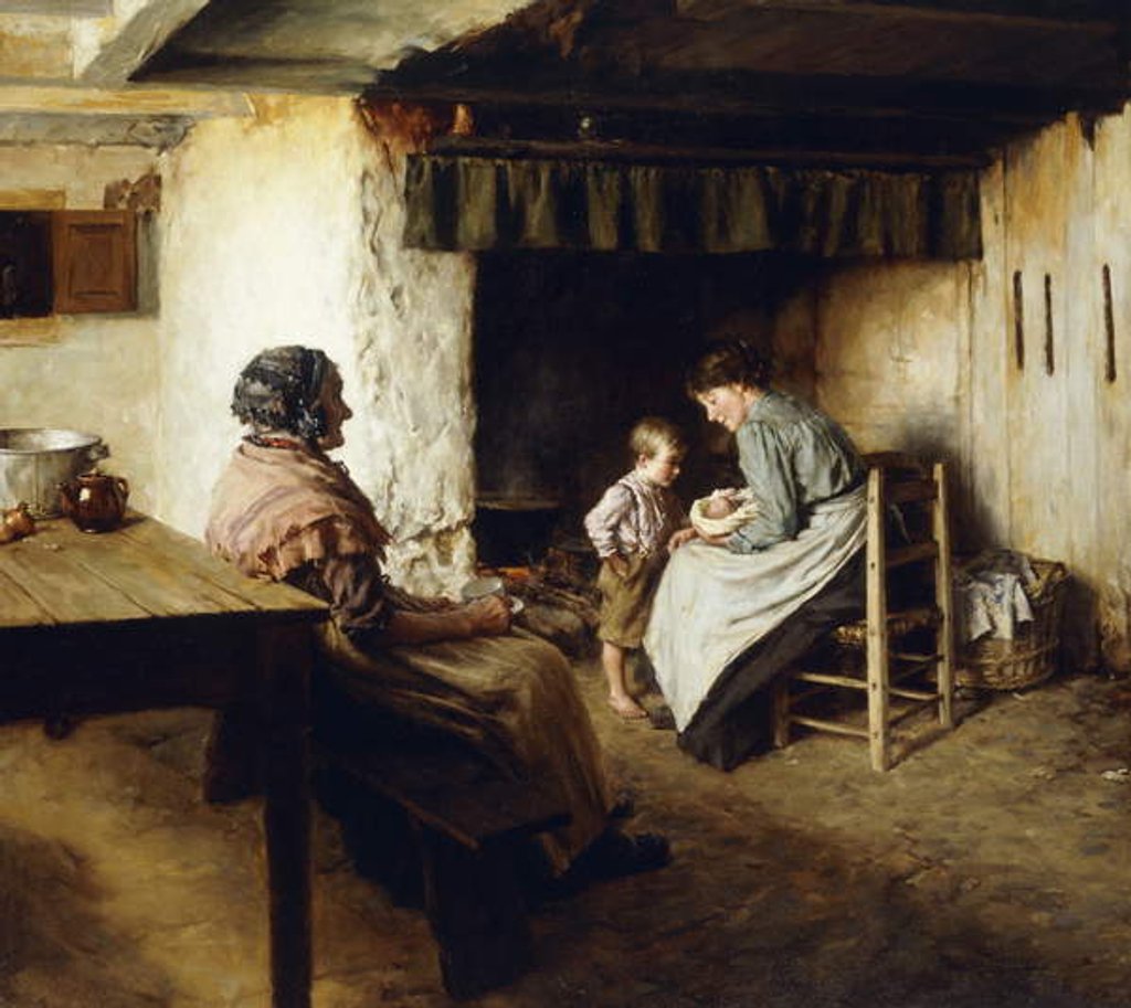 Detail of The New Arrival by Walter Langley