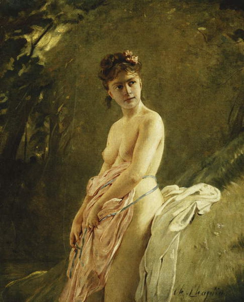 Detail of The Bather, by Charles Joshua Chaplin
