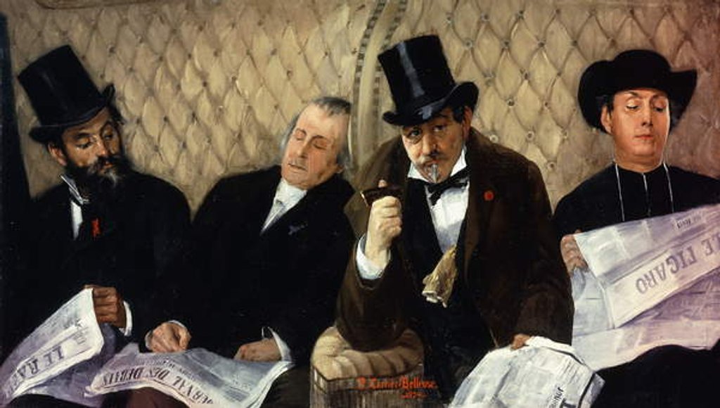 Detail of In the Railway Carriage, 1879 by Pierre Carrier-Belleuse