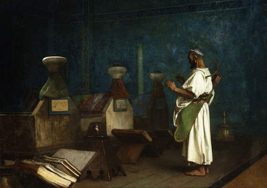 Detail of Prayer at the Sultan's Tomb; Le Tombeau des Kalifes a Brousse, 1878 by Jean Leon Gerome