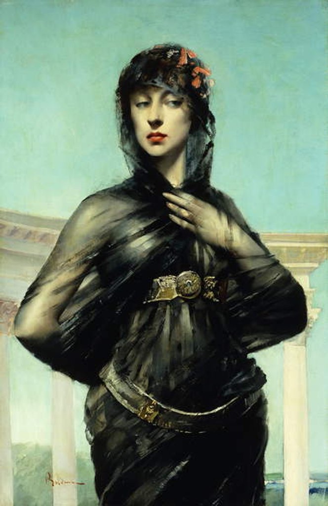 Detail of The Black Veil by Giovanni Boldini