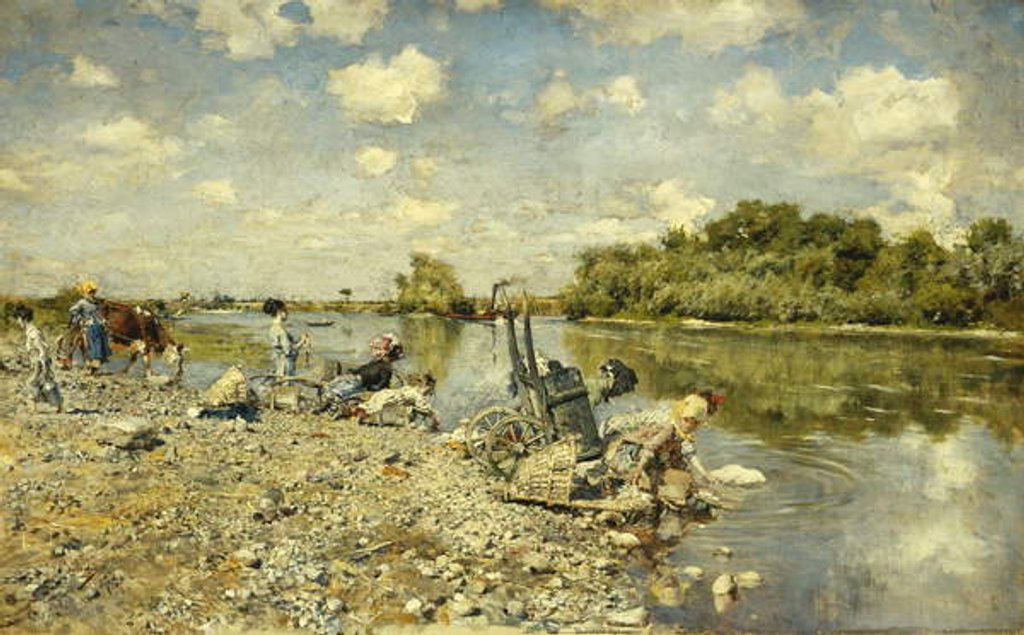 Detail of The Laundry; La Lavandaie, 1874 by Giovanni Boldini