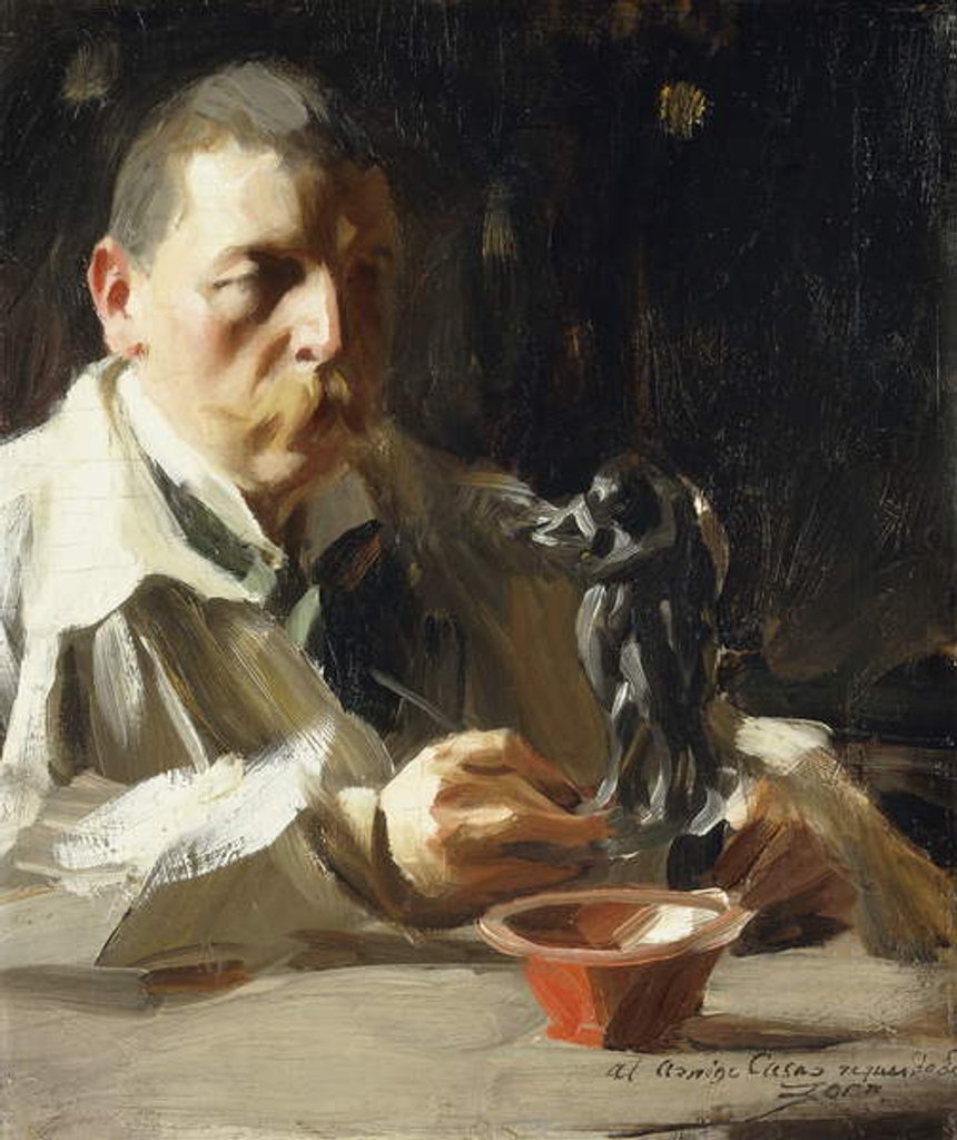 Detail of Self-portrait with Faun and Nymph, 1895 by Anders Leonard Zorn