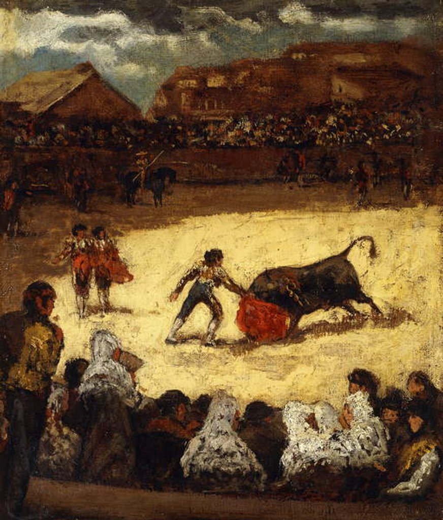 Detail of The Bullfight by Eugenio Lucas y Padilla