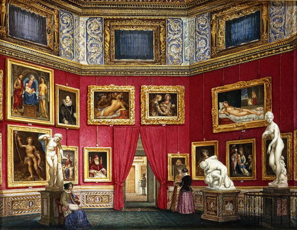 Detail of Figures in a Picture Gallery by Eva Hau