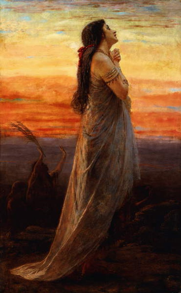 Detail of The Lament of Jephthah's Daughter, 1871 by George Elgar Hicks