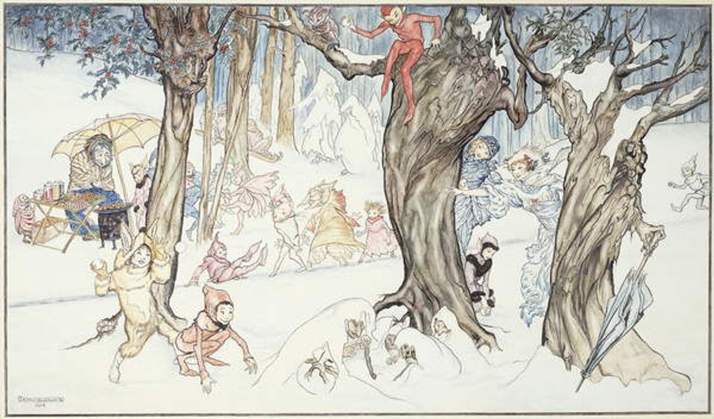 Detail of Winter Frolic, 1924 by Arthur Rackham