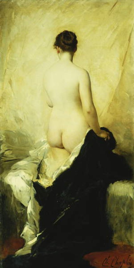 Detail of A Partially Draped Nude, by Charles Joshua Chaplin
