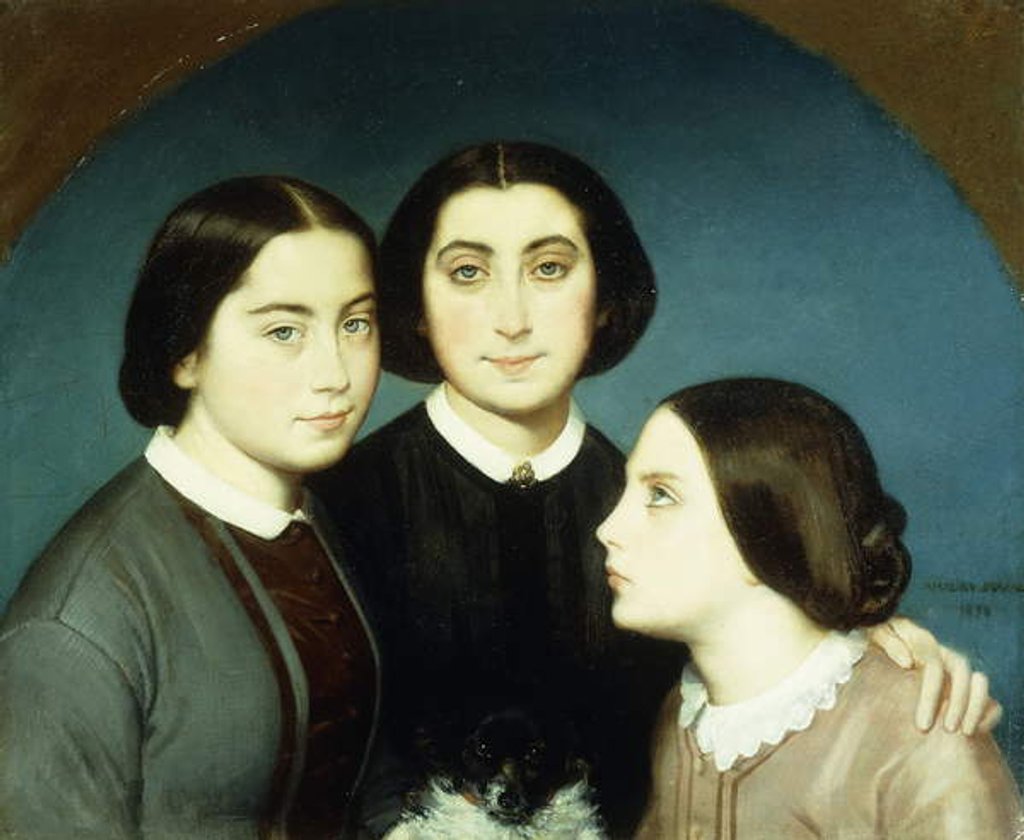 Detail of Portrait of the Three Daughters of Charles Naudier, 1854 by Eugene Emmanuel Amaury-Duval