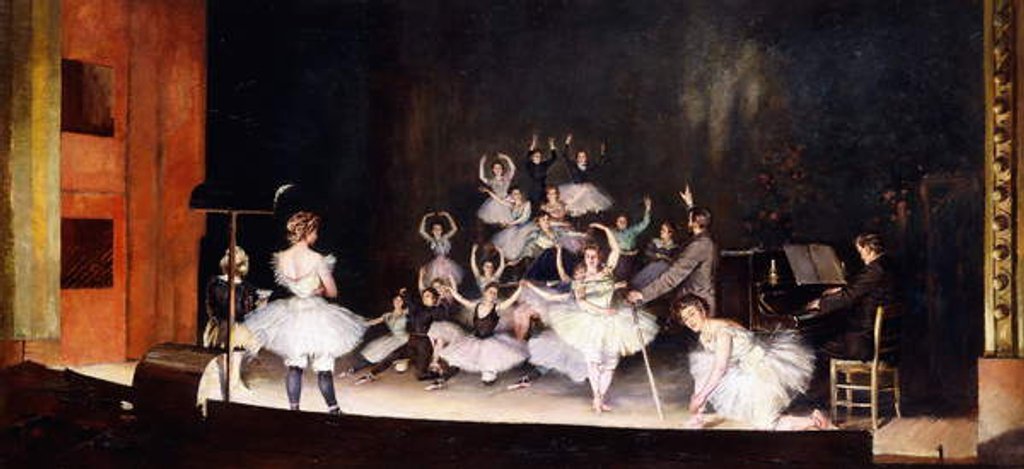 Detail of Rehearsal at the Opera House; Repetition a l'Opera, 1878 by Ferdinand Joseph Gueldry