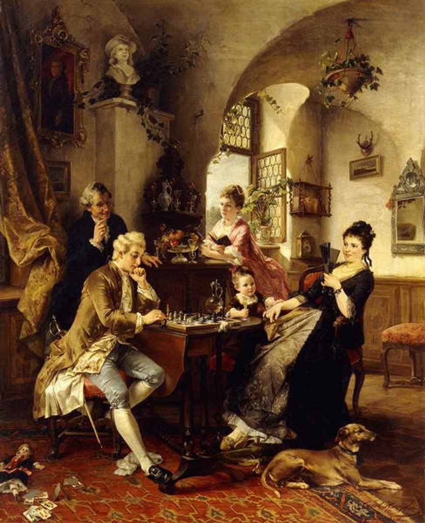 Detail of A Game of Chess by Carl Herpfer