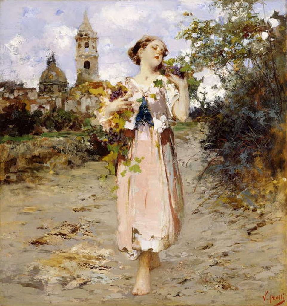 Detail of The Grape Harvest, by Vicenzo Irolli