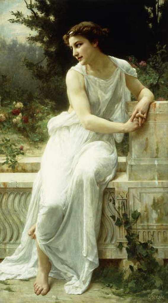 Detail of Girl of Pompei in a Garden by Guillaume Seignac