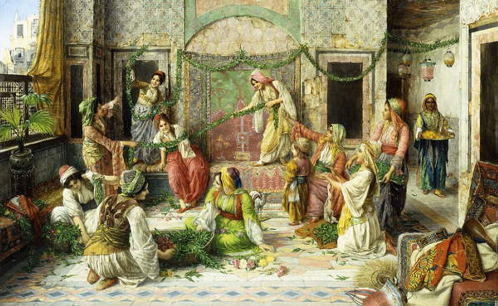 Detail of Decorating the Harem by Daniel Israel