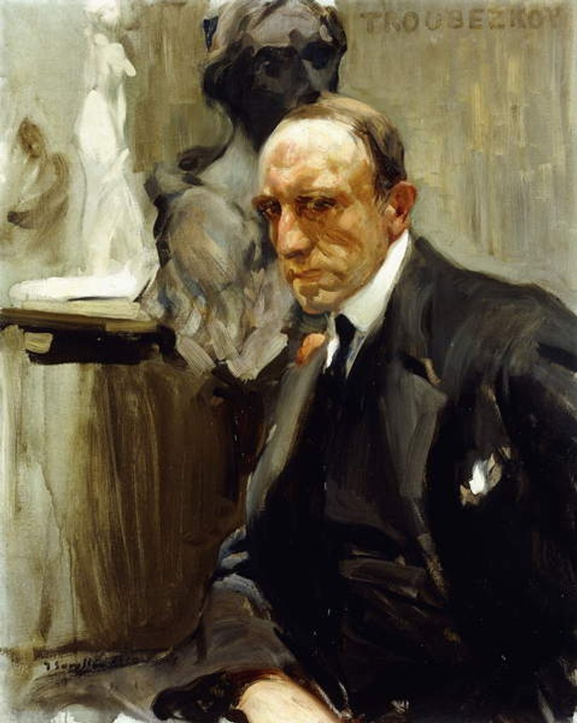 Detail of Portrait of Troubetzkoy, 1910 by Joaquin Sorolla y Bastida