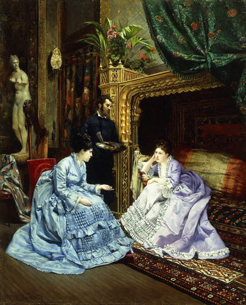 Detail of The Artist's Studio, 1874 by Henri Pierre Hippolyte Dubois
