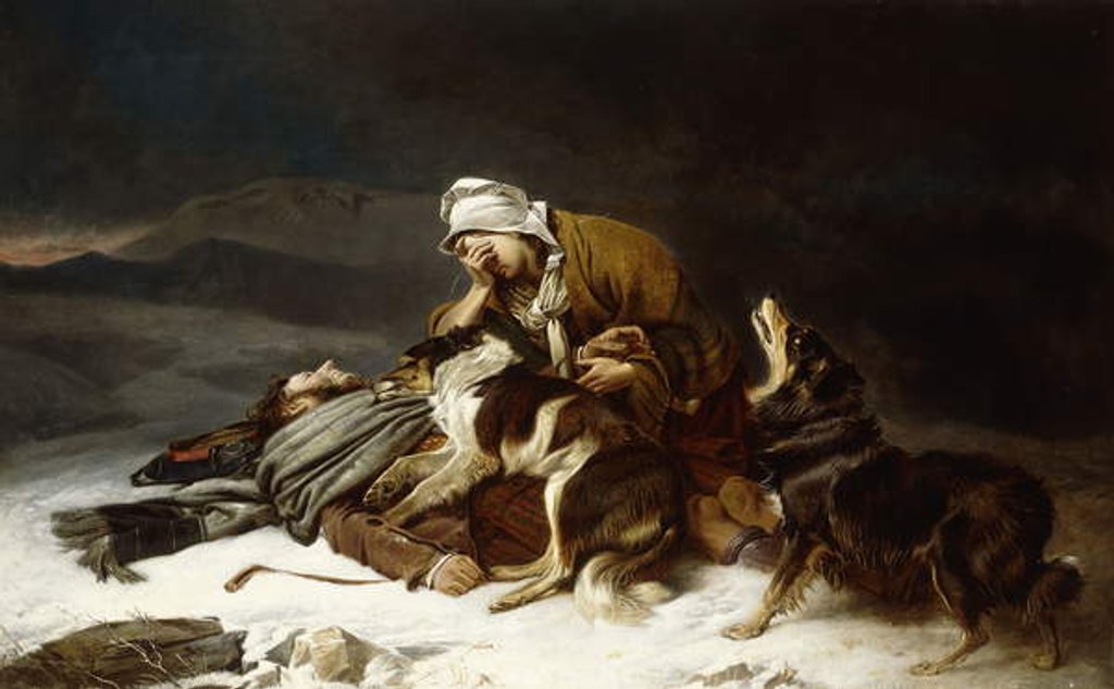 Detail of Lost in the Storm, by Richard Ansdell