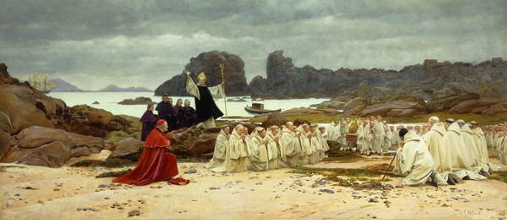 Detail of The Return of the Relics; Le Retour des Reliques by Jean or Jehan Georges Vibert