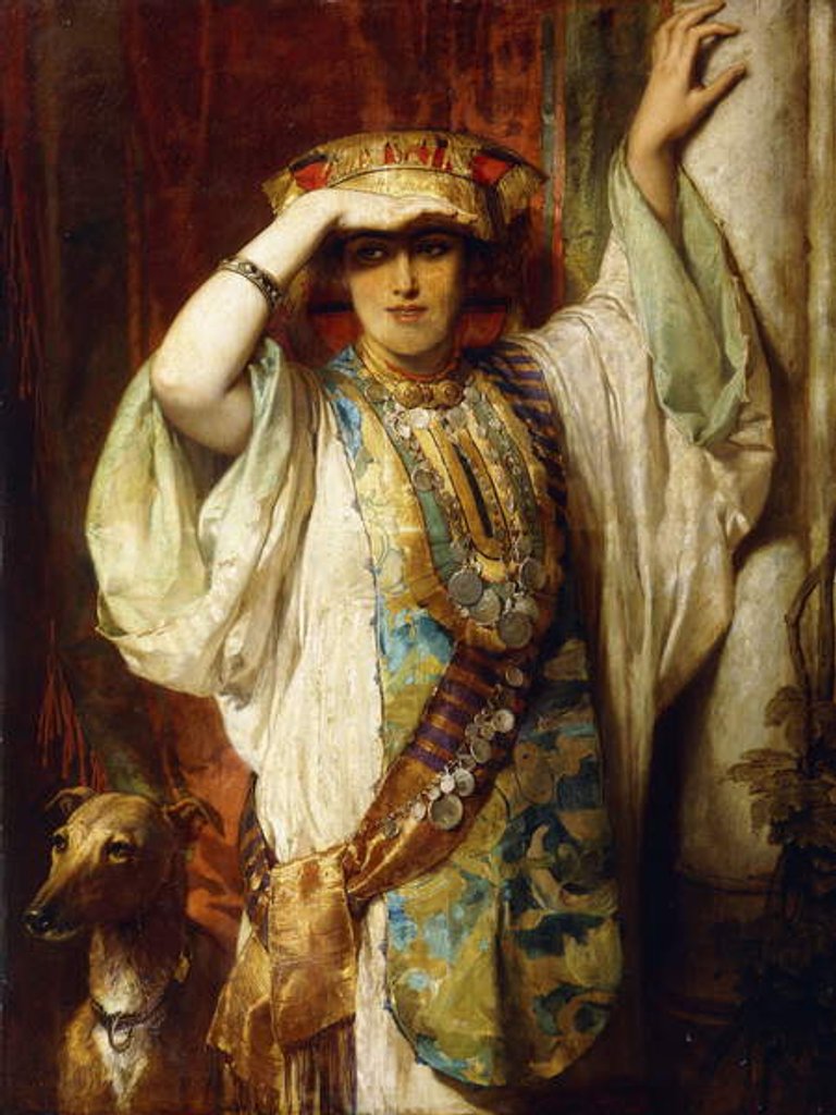 Detail of Medje, 1872 by Edouard Louis Dubufe