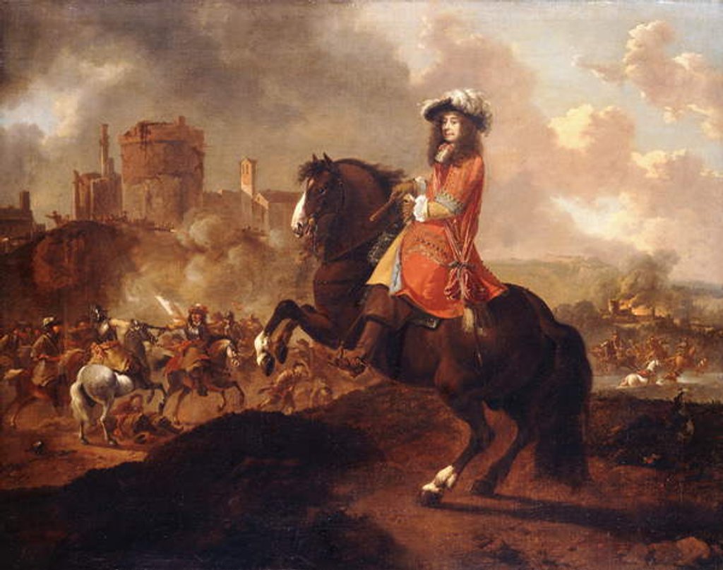 Detail of Portrait of a Nobleman, identified as James, Duke of Monmouth by Caspar & Wyck Jan Netscher