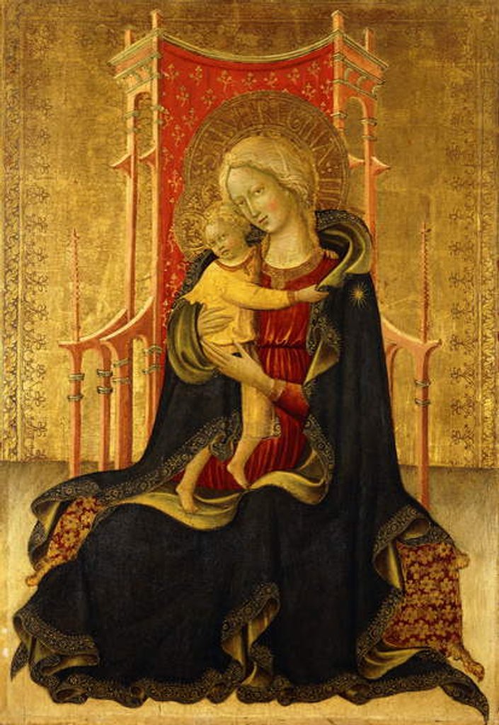 Detail of The Madonna of Humility by The Master of the Carrand Tondo