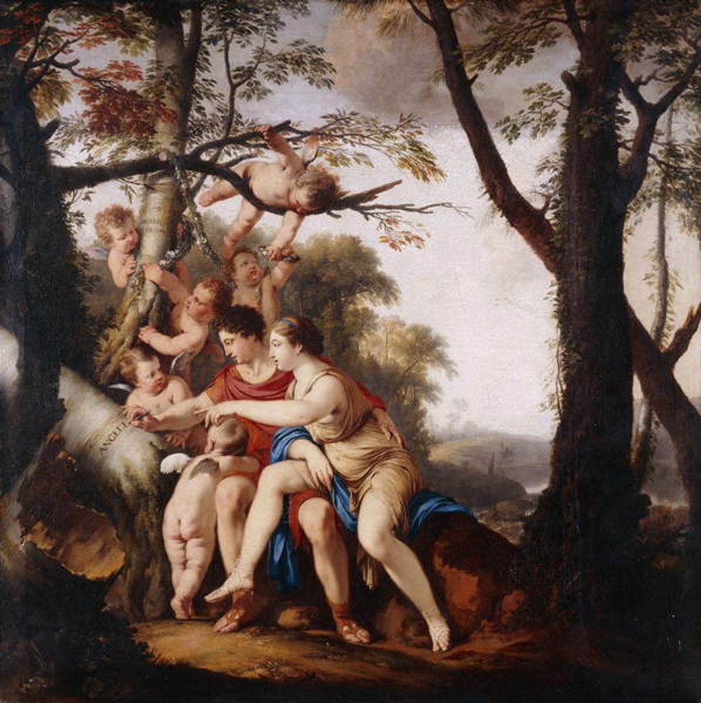 Detail of Angelica and Medoro by Laurent de La Hyre