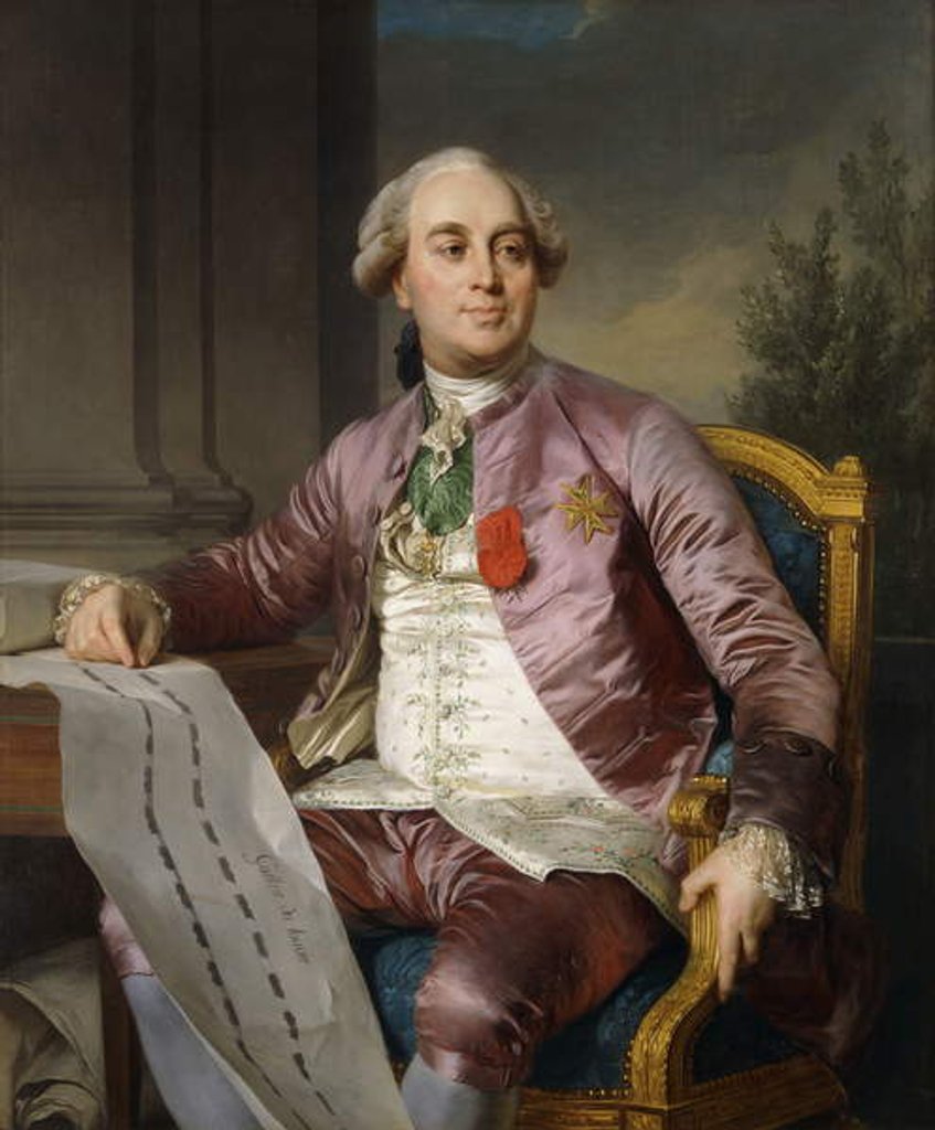 Detail of Portrait of Charles-Claude de Flahaut de la Billarderie, Comte d'Angiviller by Joseph Siffred Duplessis