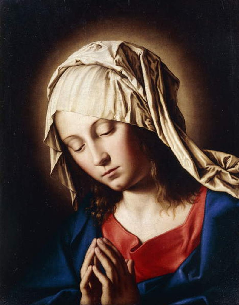Detail of The Madonna in Prayer, by Il (1609-85) Sassoferrato
