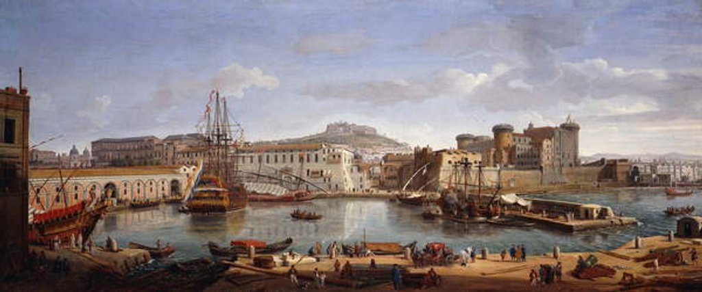Detail of The Darsena, Naples, c.1702 by Gaspar van Wittel
