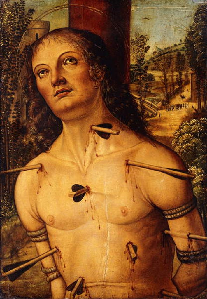 Detail of Saint Sebastian, by Fiorenzo di Lorenzo