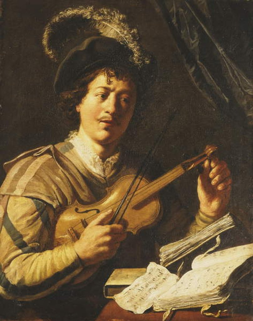 Detail of A Young Man Tuning a Violin, c.1623-5 by Jan the Elder Lievens
