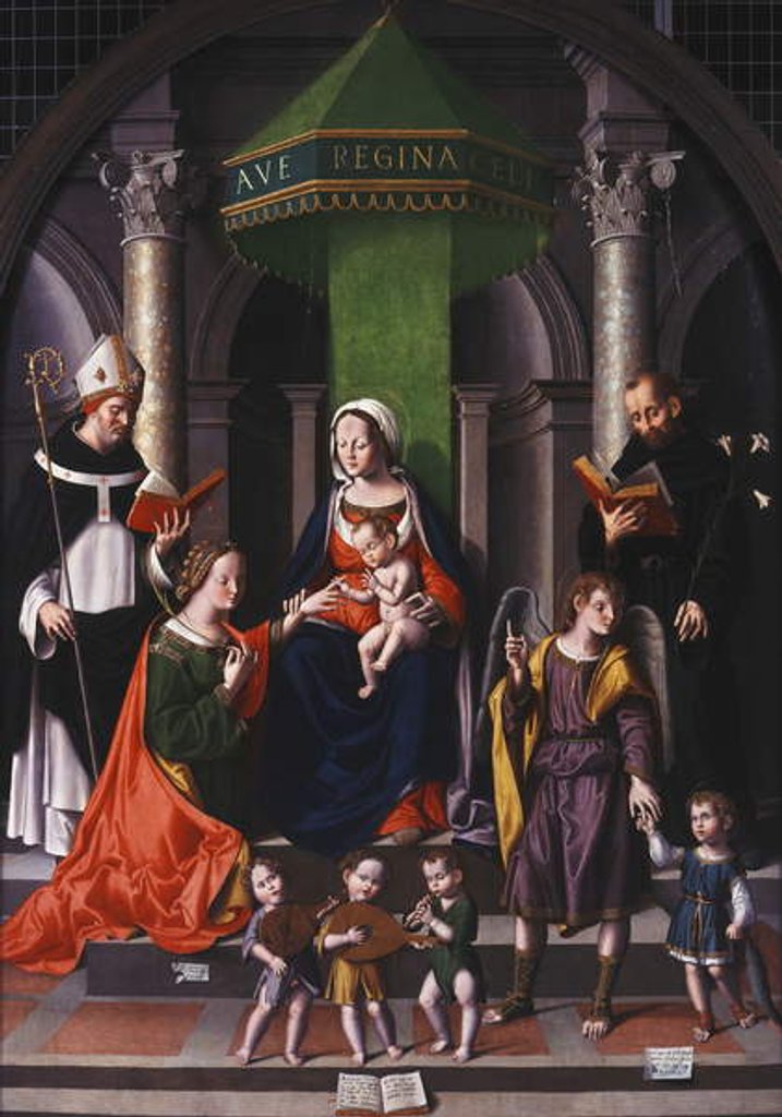 Detail of The Mystic Marraige of Saint Catherine with the Archangel Raphael and Tobias by Marco Palmezzano