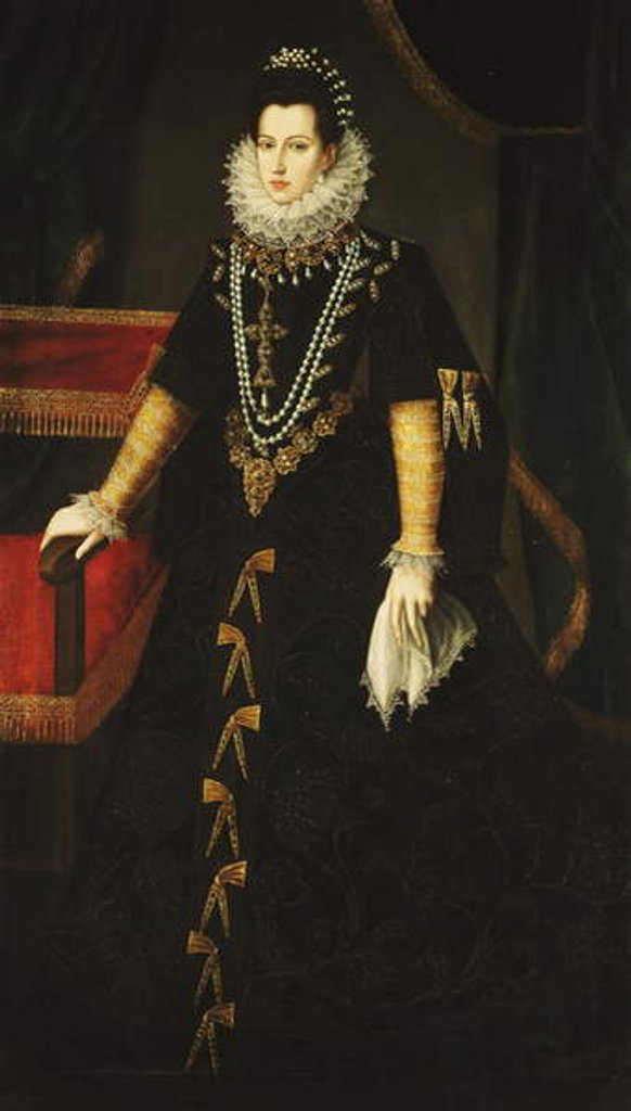 Detail of Portrait of the Infanta Isabel Clara Eugenia of Bourbon by Juan Pantoja de la Cruz