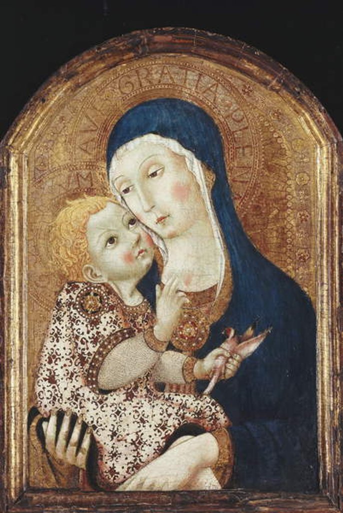 Detail of The Madonna and Child by Sano di also Ansano di Pietro di Mencio (studio of) Pietro