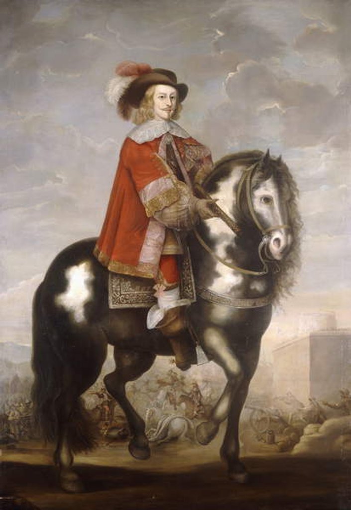 Detail of An Equestrian Portrait of Cardinal Infante Fernando de Borbon by Spanish School