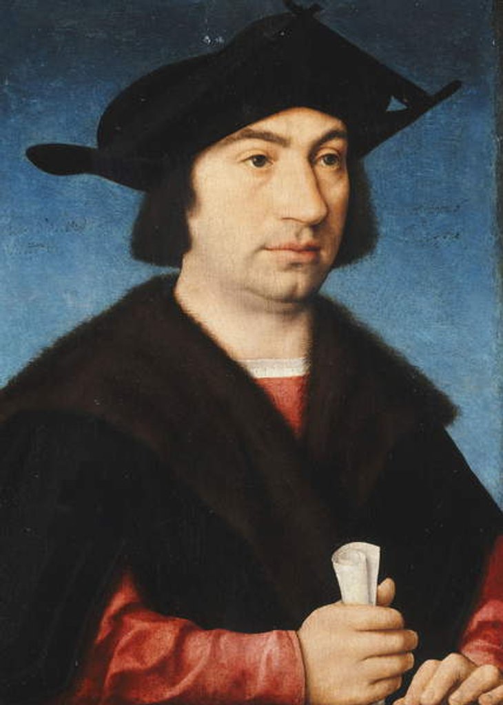 Detail of Portrait of Stefano Raggio, half-length by Joos van Cleve