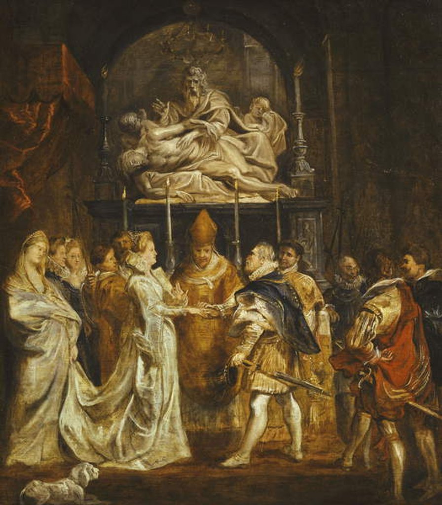 Detail of The Marraige by Proxy of Princess Maria de' Medici and King Henry IV of France in the Duomo, Florence, 5 October 1600 by Peter Paul Rubens