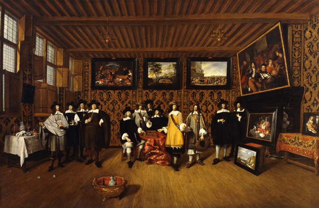 Detail of A Group Portrait of Twelve Gentlemen in an Interior, 166- by Gillis van Tilborgh