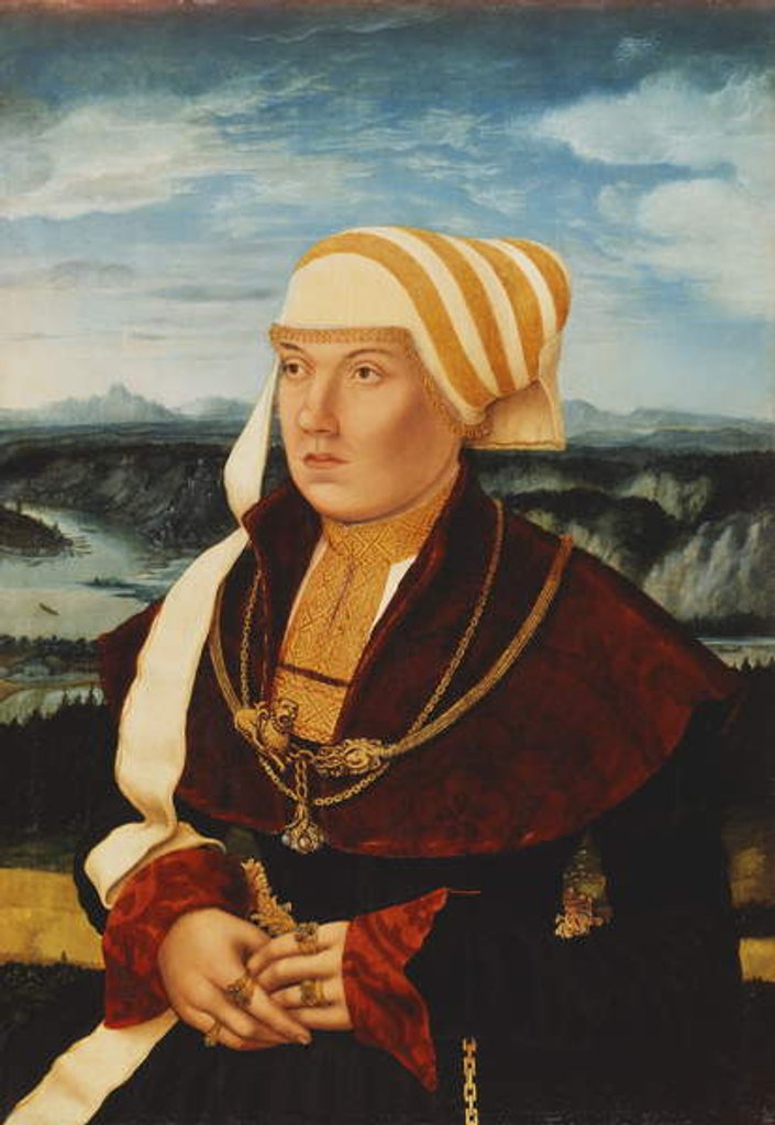 Detail of Portrait of Dorothea von Stralenburg, aged 26 by Konrad Faber von Kreuznach