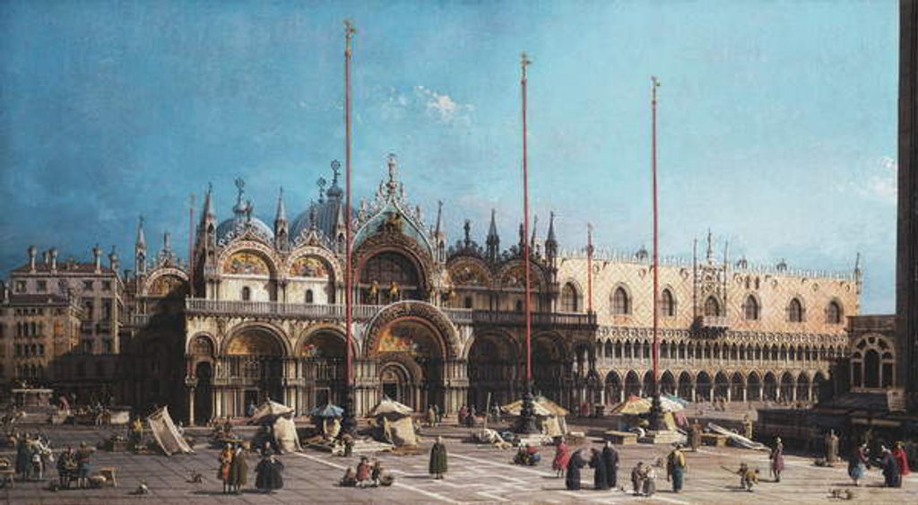 Detail of San Marco and the Doge's Palace, Venice, by (1697-1768) Canaletto