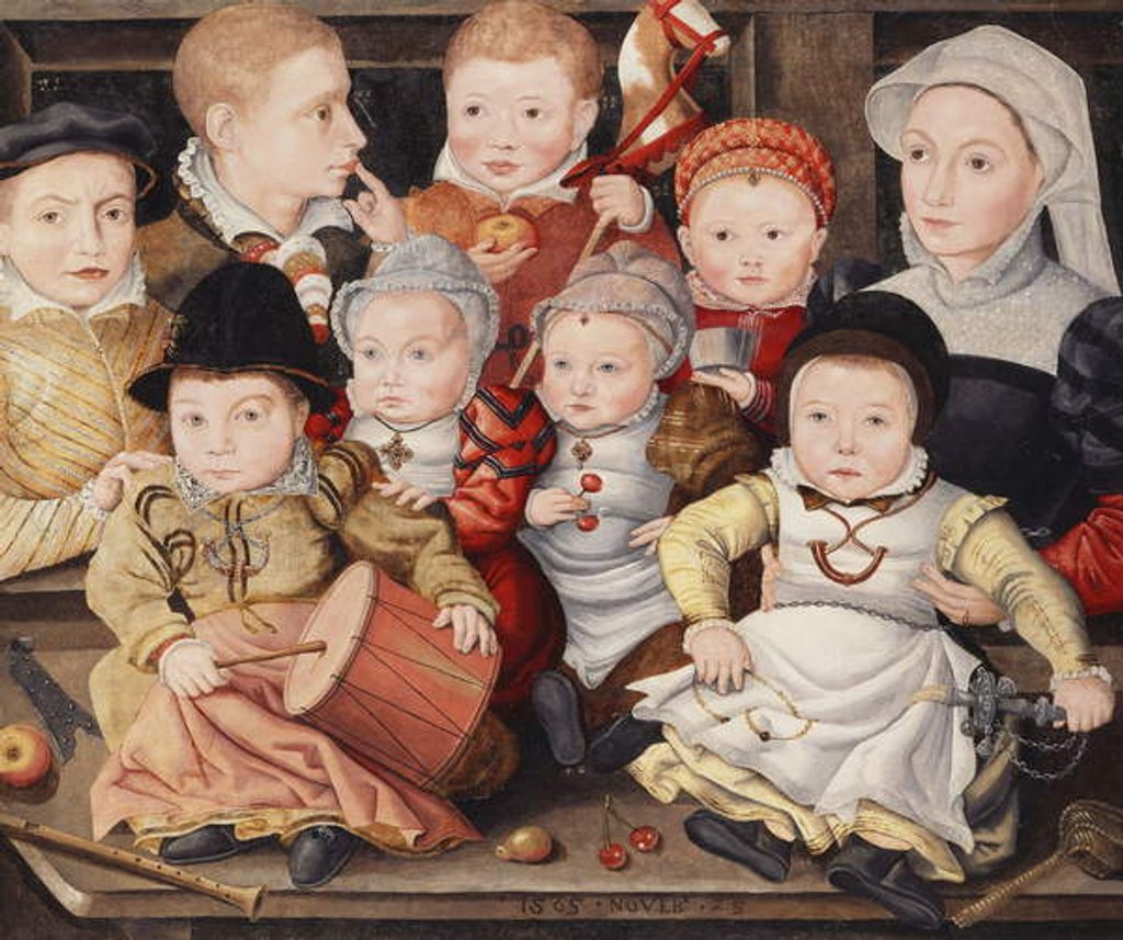 Detail of Group Portrait of Children, 1565 by Ludger Tom the Younger Ring
