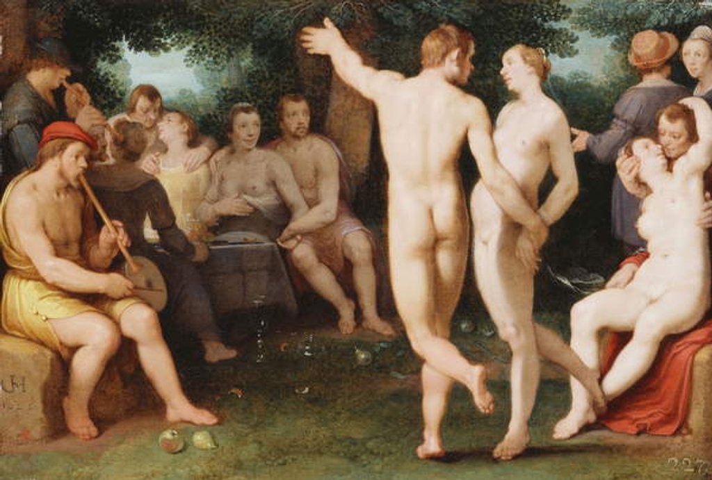 Detail of An Allegory of Temperance, 1625 by Cornelis Cornelisz. van Haarlem