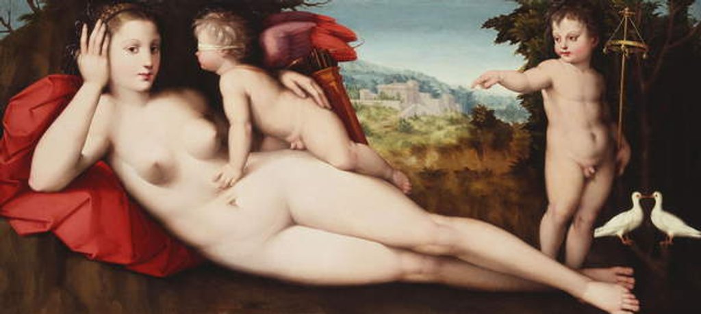 Detail of Venus with Sacred and Profane Love, by Andrea di Alessandro Bresciano