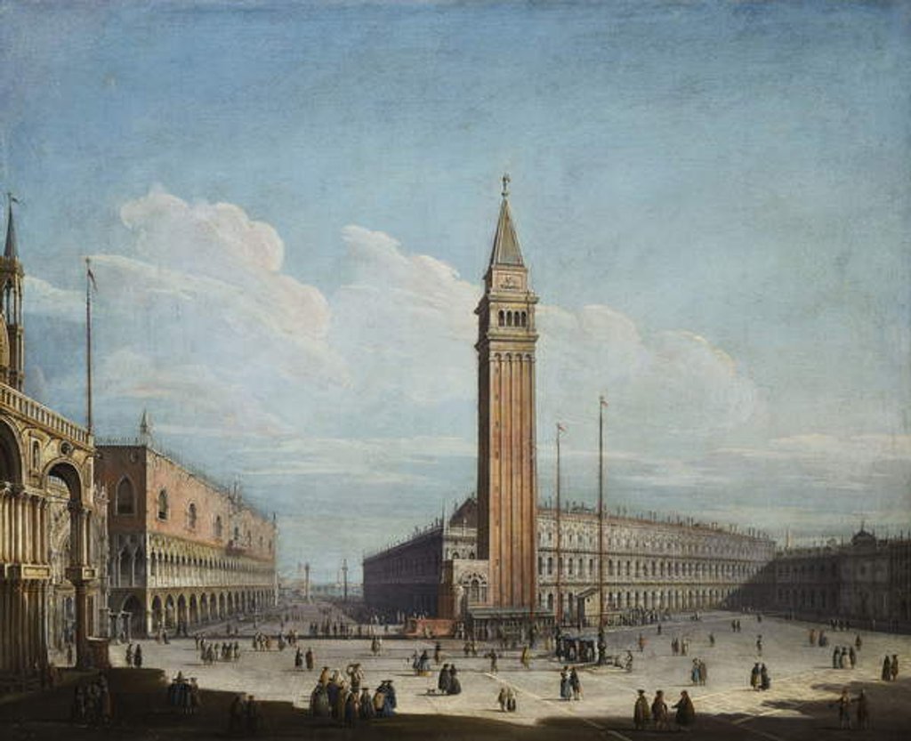 Detail of The Piazza San Marco and the Piazzetta, Venice, looking South-West, 1741 by Antonio de dipi Joli